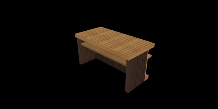 Simple wooden native Terrace Café Counter.